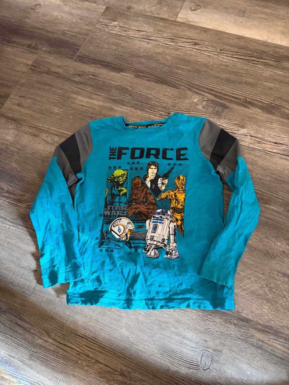 Star Wars Boys' Teal 'The Force' Graphic Long-Sleeve Tee